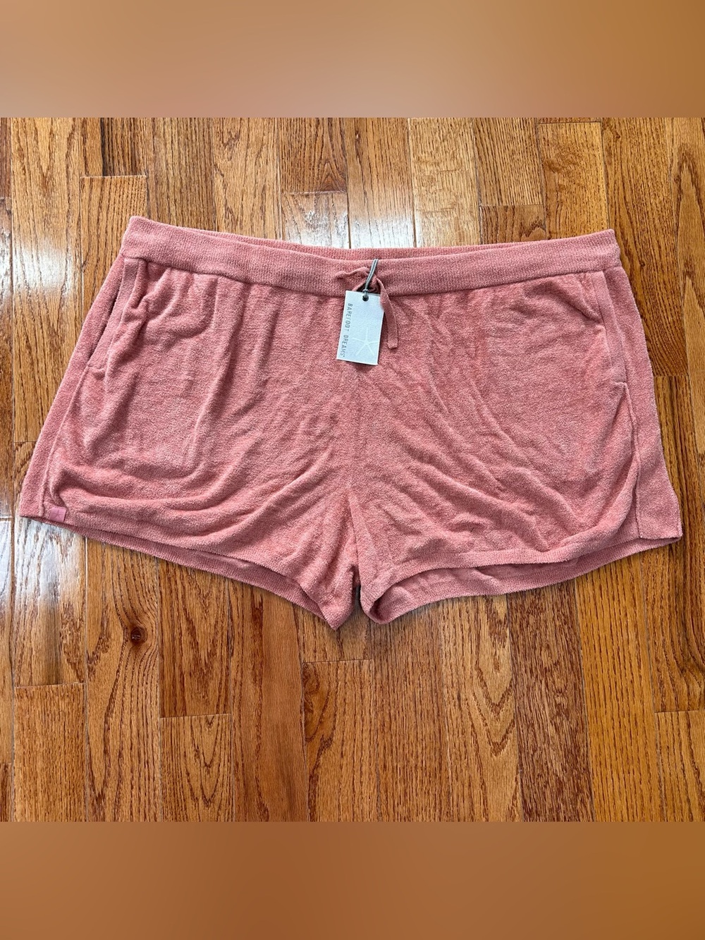 Barefoot Dreams women’s CozyChic Ultra Lite Ribbed Inset Shorts blush 3X NWT